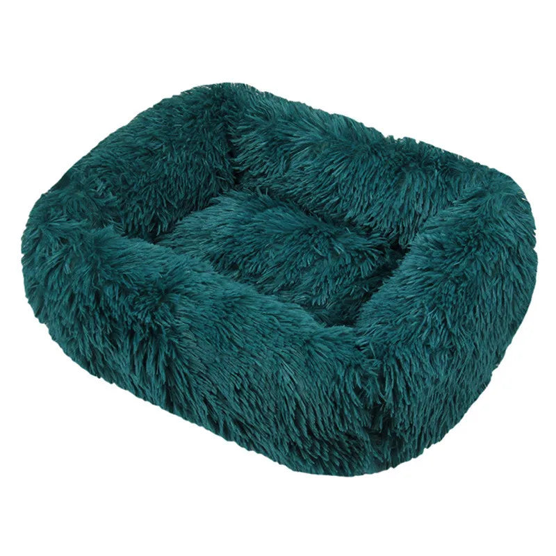 Luxury Dog Bed Square Dog Beds Long Plush Dog Mat Beds for Small Medium Large Dogs Supplies Pet Dog Calming Bed Washable Kennel