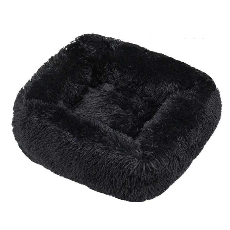 Luxury Dog Bed Square Dog Beds Long Plush Dog Mat Beds for Small Medium Large Dogs Supplies Pet Dog Calming Bed Washable Kennel