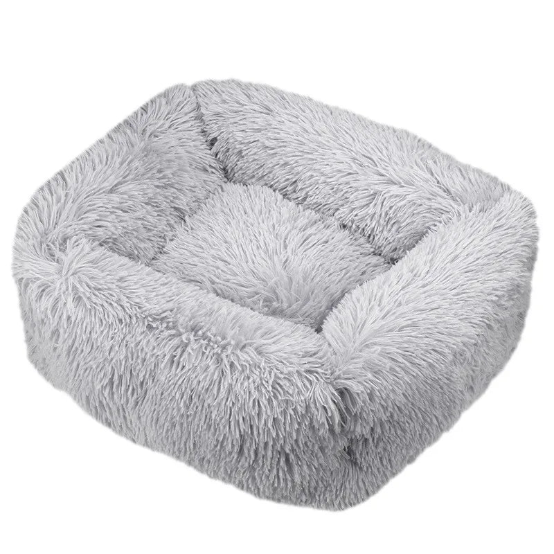 Luxury Dog Bed Square Dog Beds Long Plush Dog Mat Beds for Small Medium Large Dogs Supplies Pet Dog Calming Bed Washable Kennel